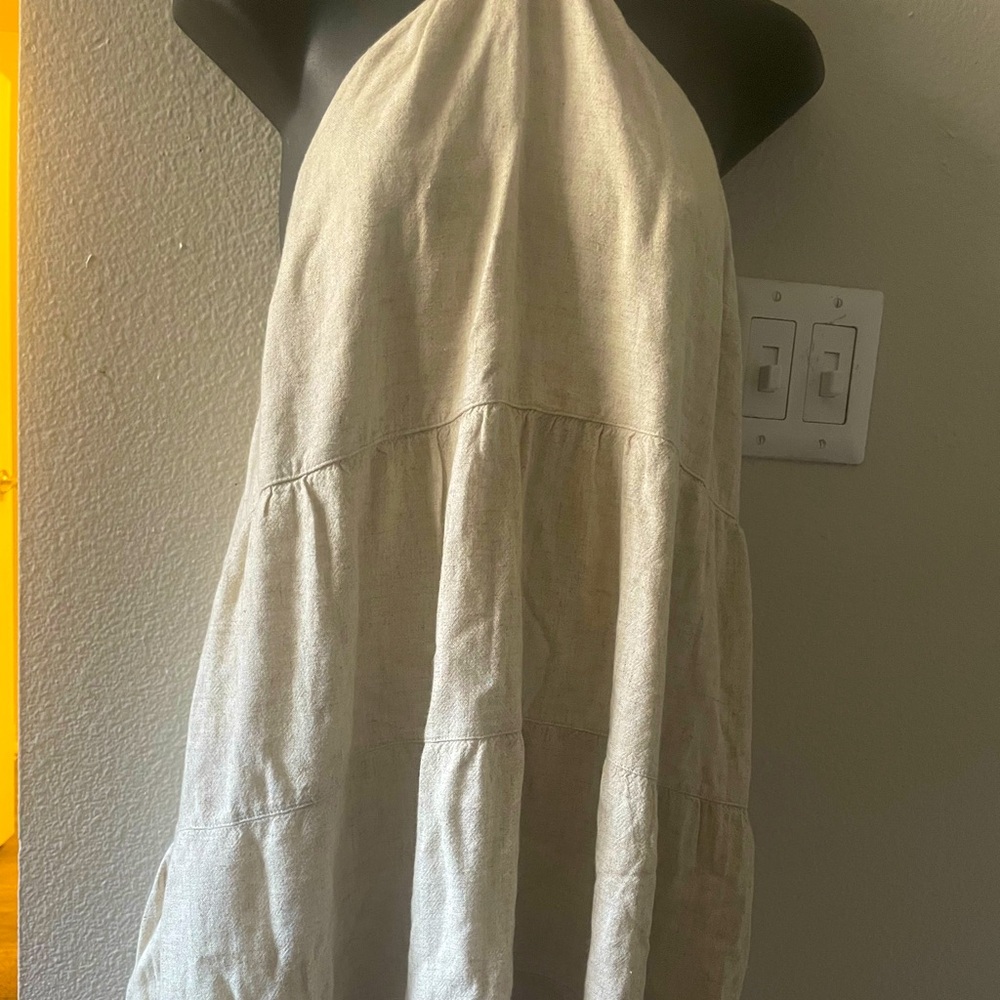 Abercrombie and fitch halter dress  linen very soft  fabric.